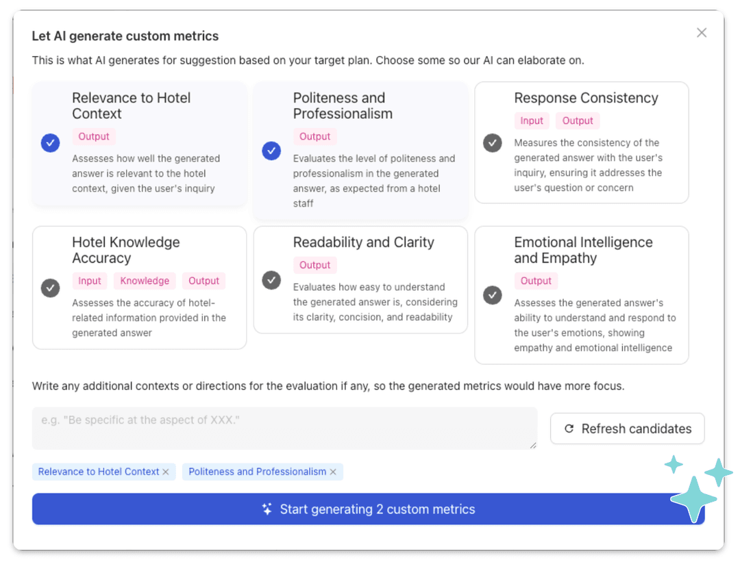 Let AI Create Eval Metric